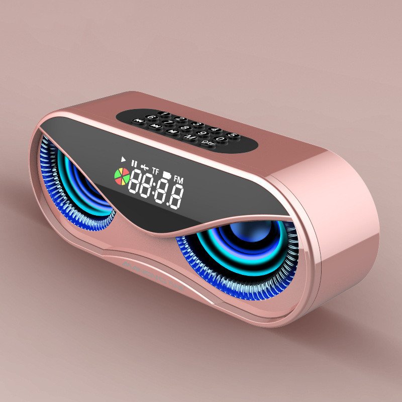 Altavoz Bluetooth con luces LED, doble sonido y controles digitales