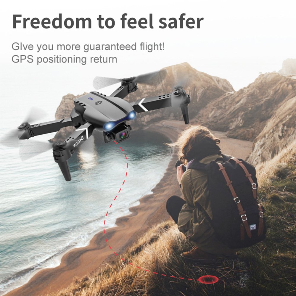 Drone Plegable E99 con Cámara 4K, Estabilización de Altura y Control Remoto - Imagen 2