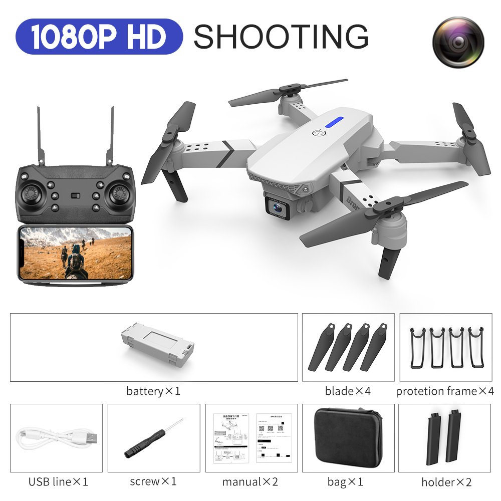 Dron Profesional Plegable E88 4K con Doble Cámara y Vuelo Inteligente - Imagen 6